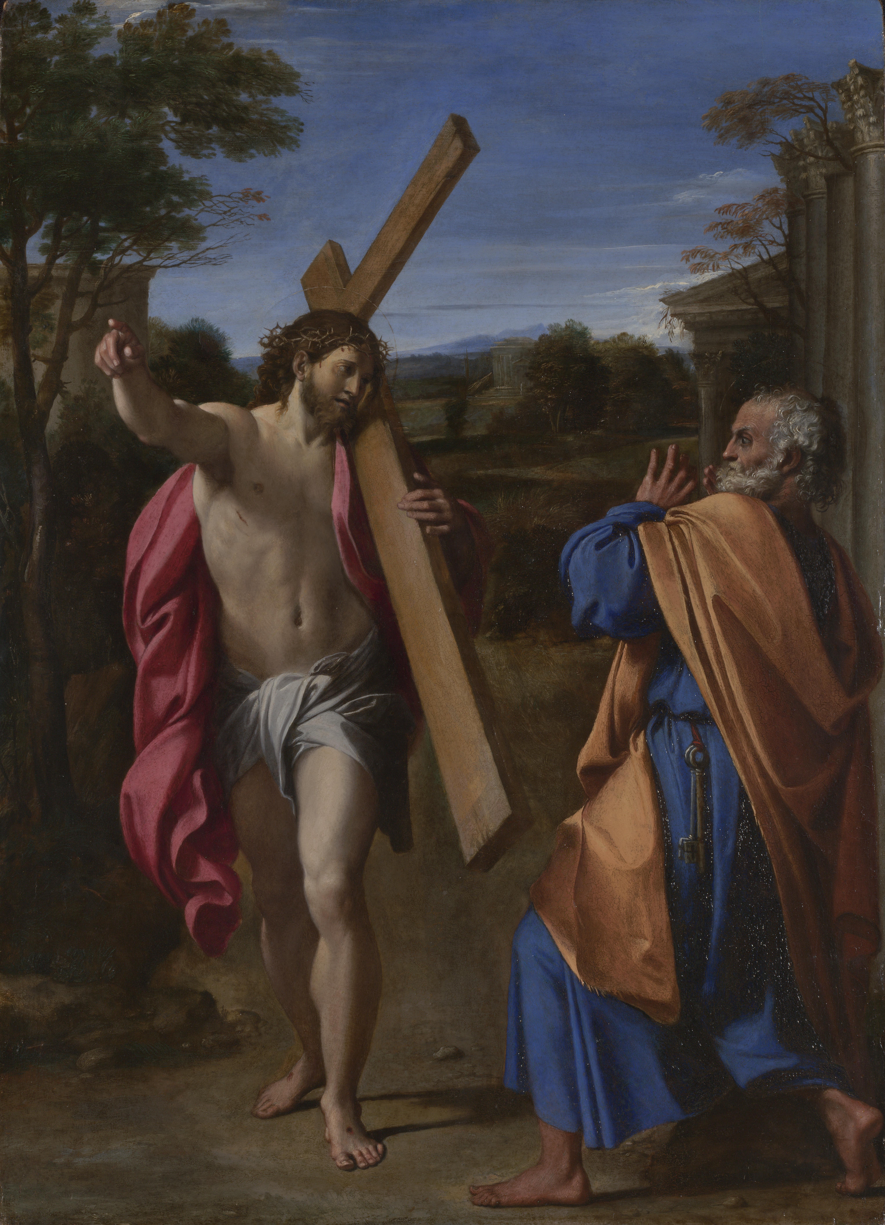 Full title: Christ appearing to Saint Peter on the Appian Way Artist: Annibale Carracci Date made: 1601-2 Source: http://www.nationalgalleryimages.co.uk/ Contact: picture.library@nationalgallery.co.uk Copyright © The National Gallery, London