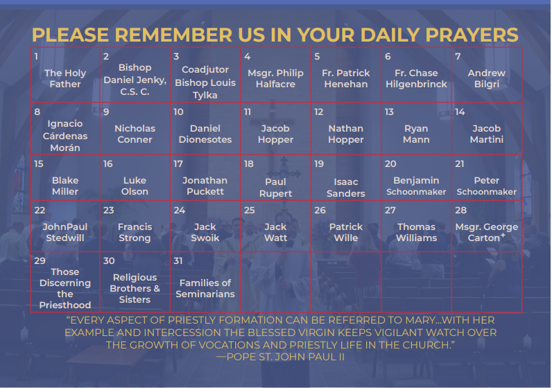2021 Prayer Calendar